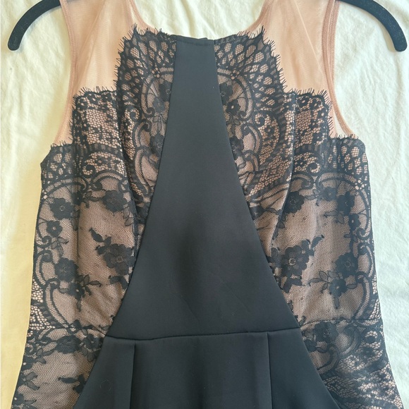 BCBG MaxAzaria sheer top and lace black gown Size 2 - Picture 9 of 11